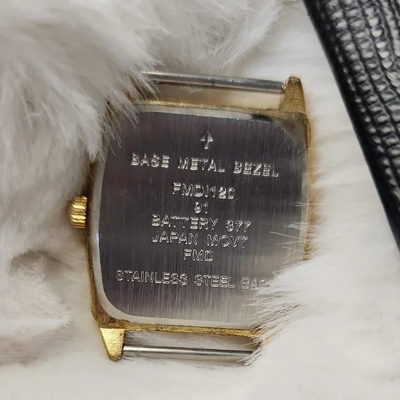Vintage Gold and Black Women's Watch